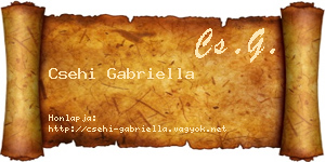 Csehi Gabriella névjegykártya